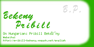 bekeny pribill business card